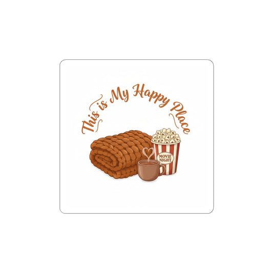 This Is My Happy Place Sticker | Cozy Night Art, Hygge Vibes