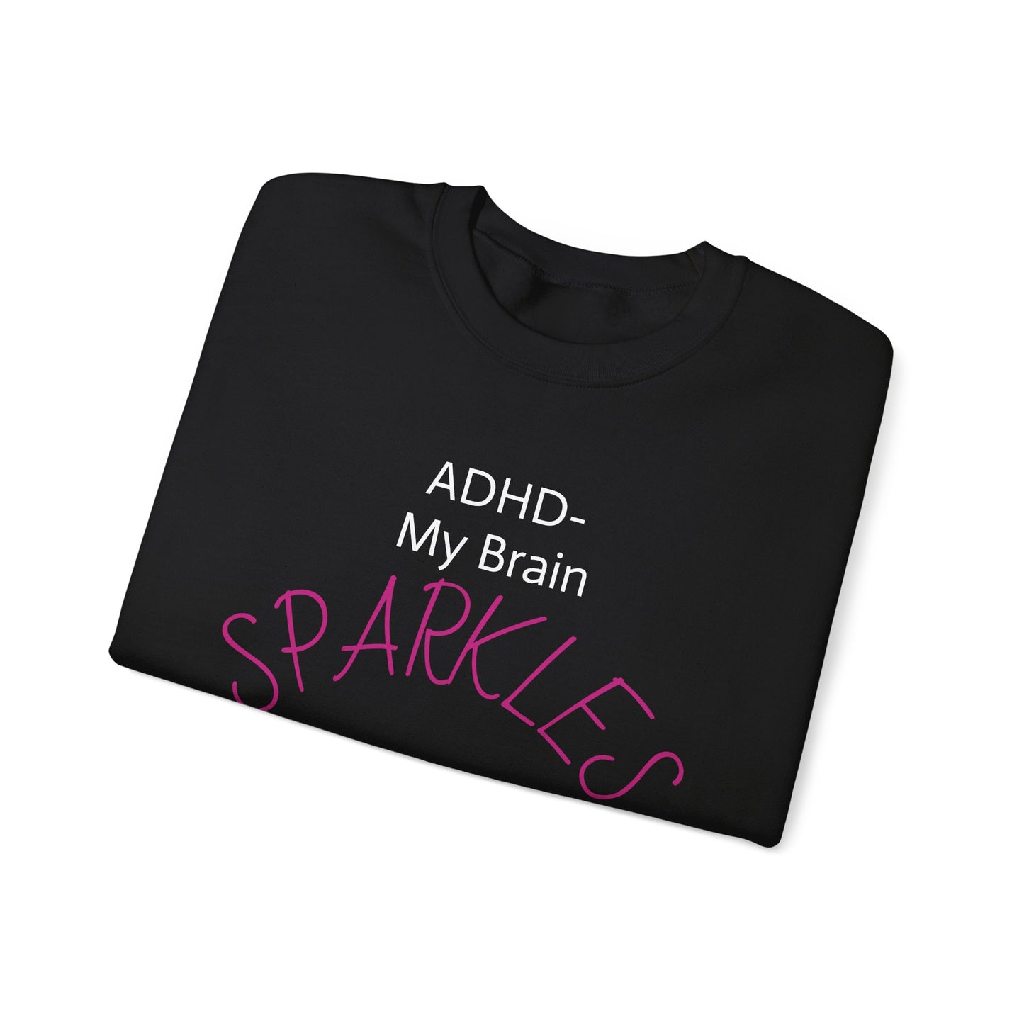 Sparkles Crewneck Sweatshirt — Feminine Pink Script Pullover