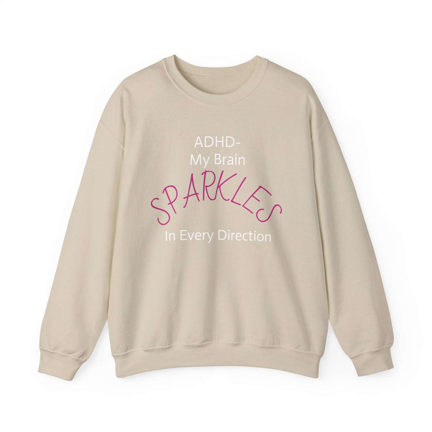 Sparkles Crewneck Sweatshirt — Feminine Pink Script Pullover
