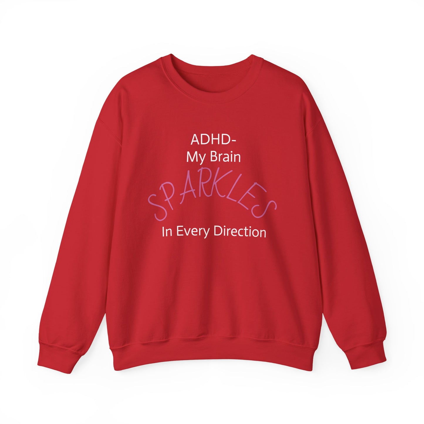 Sparkles Crewneck Sweatshirt — Feminine Pink Script Pullover