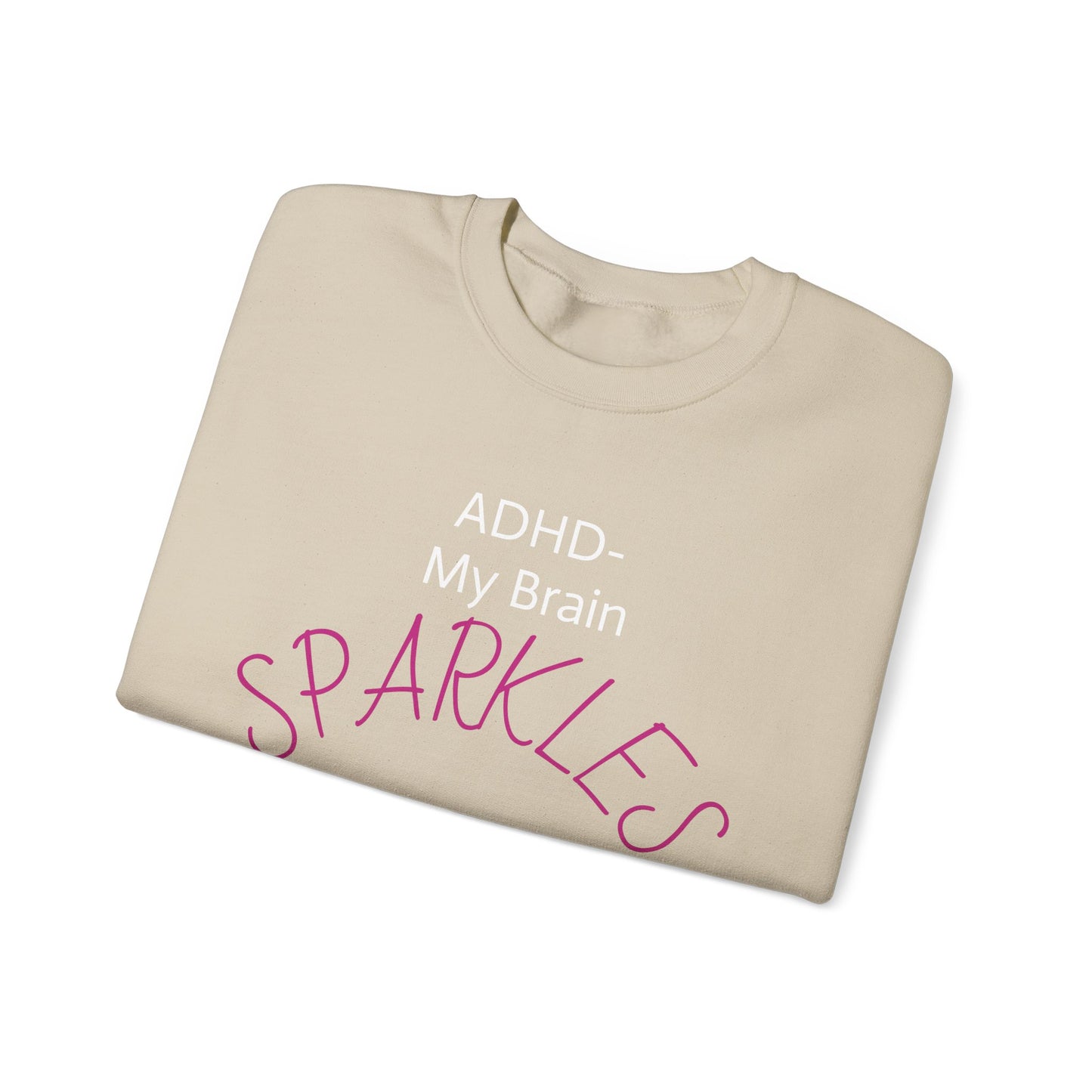 Sparkles Crewneck Sweatshirt — Feminine Pink Script Pullover