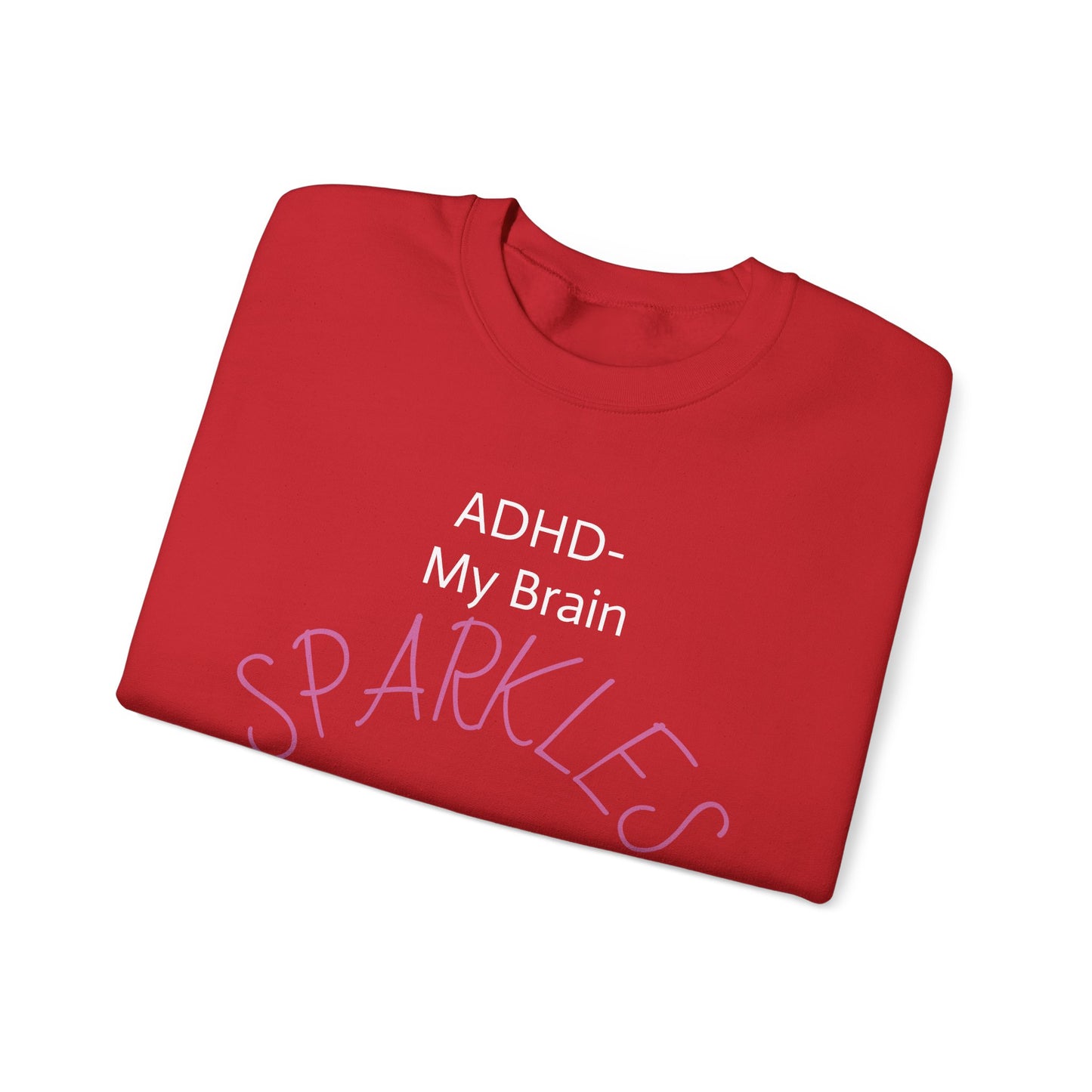 Sparkles Crewneck Sweatshirt — Feminine Pink Script Pullover