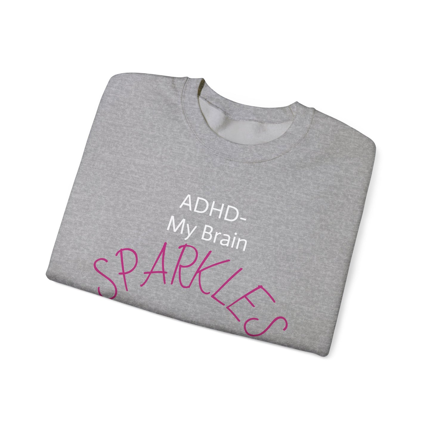 Sparkles Crewneck Sweatshirt — Feminine Pink Script Pullover