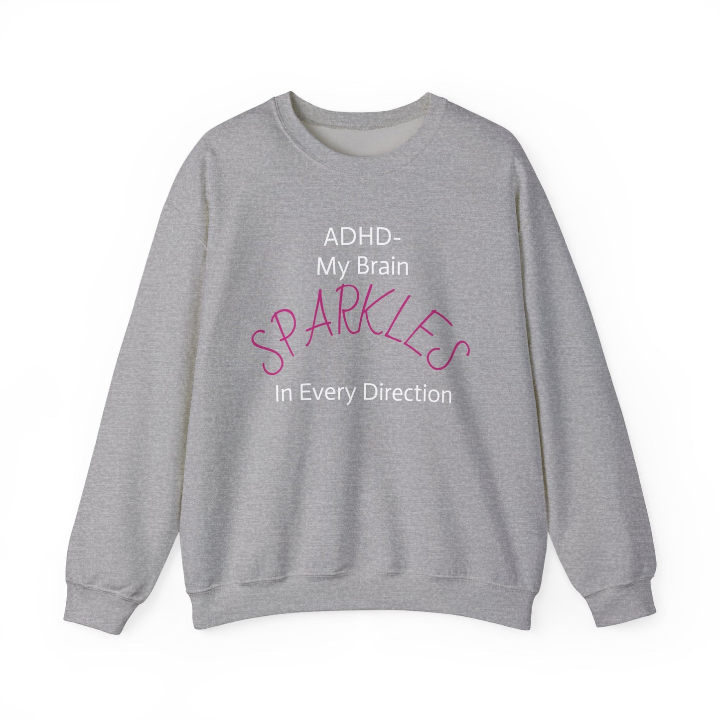 Sparkles Crewneck Sweatshirt — Feminine Pink Script Pullover